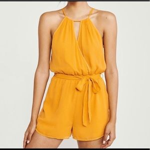 abercrombie&fitch yellow romper
